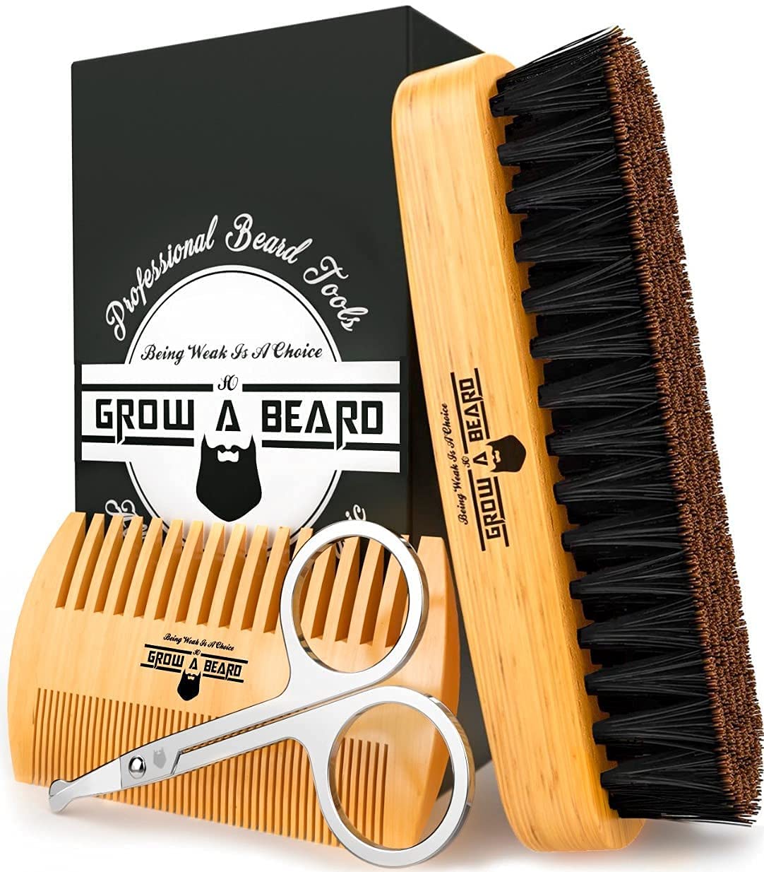 Grow Alpha Beard pocket brush for on-the-go grooming