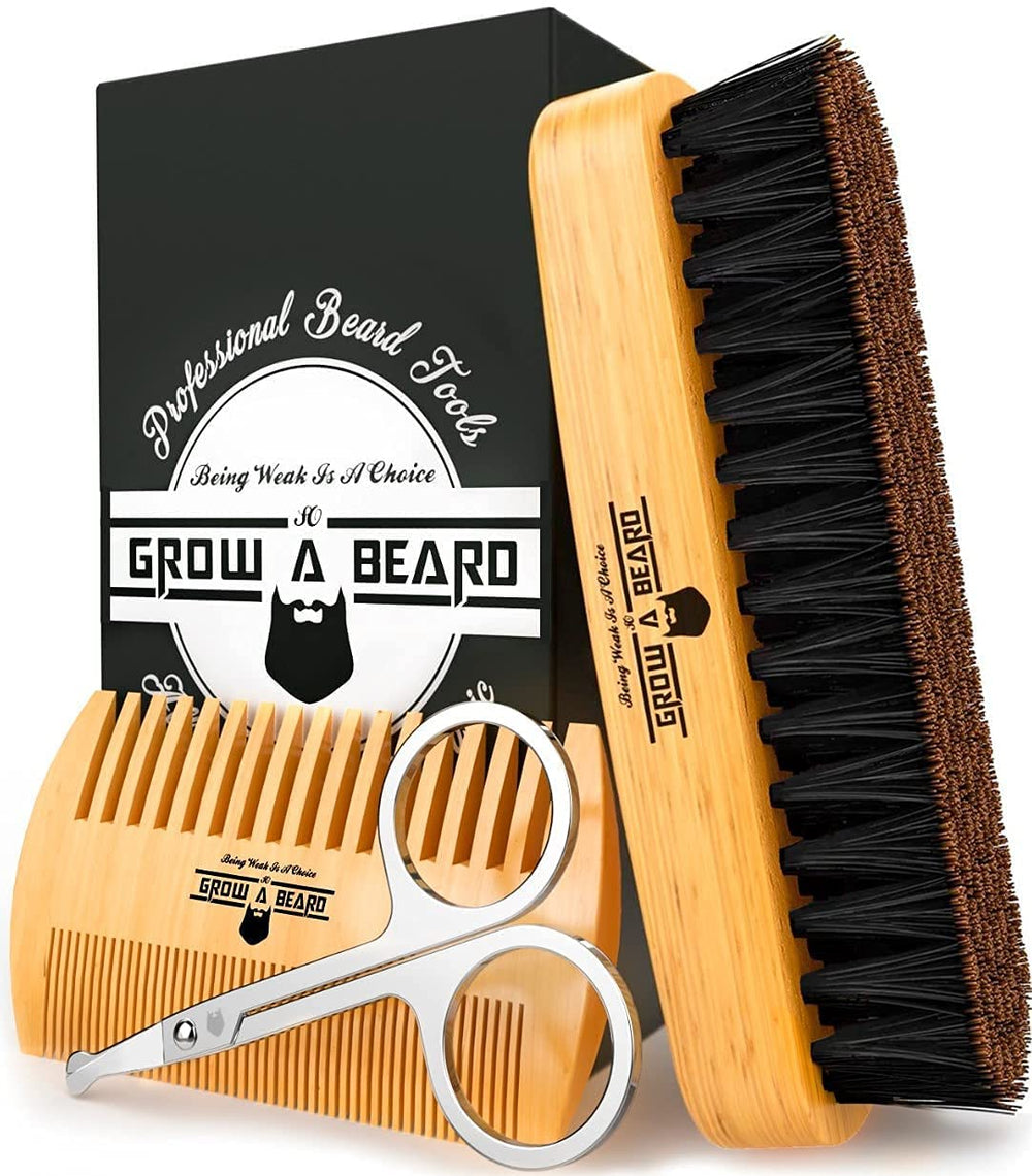 Grow Alpha Beard pocket brush for on-the-go grooming