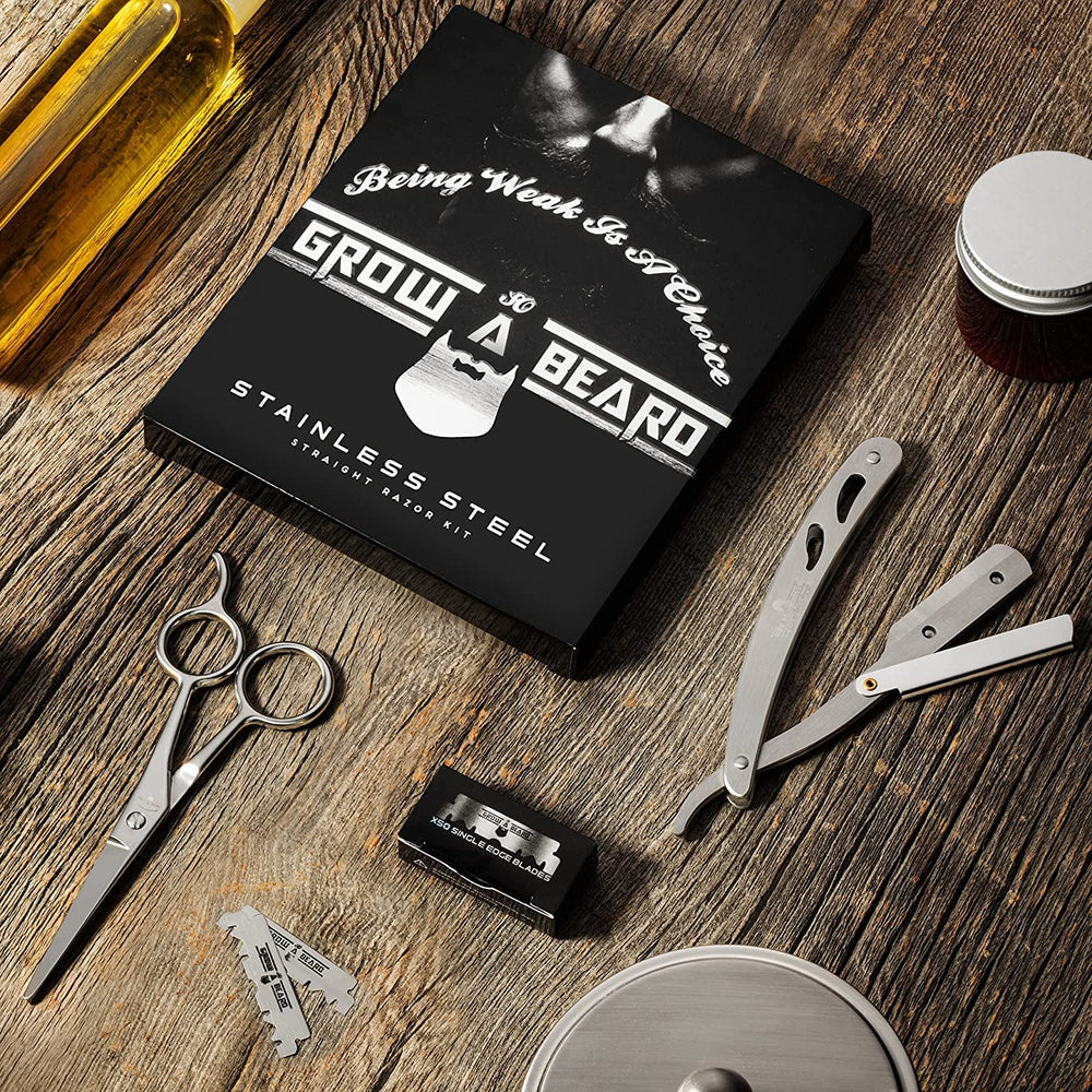 Grow Alpha Beard scissors included for precise beard and mustache trimming
