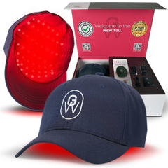 GroWell red light therapy cap blue delivers full scalp coverage with even energy delivery.