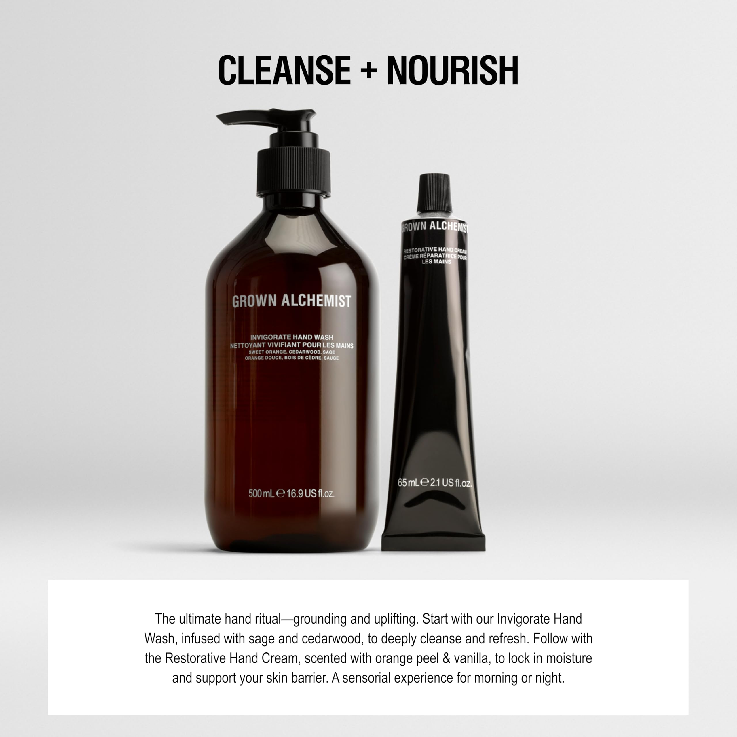 Botanical ingredients in Grown Alchemist hand cream for skin nourishment