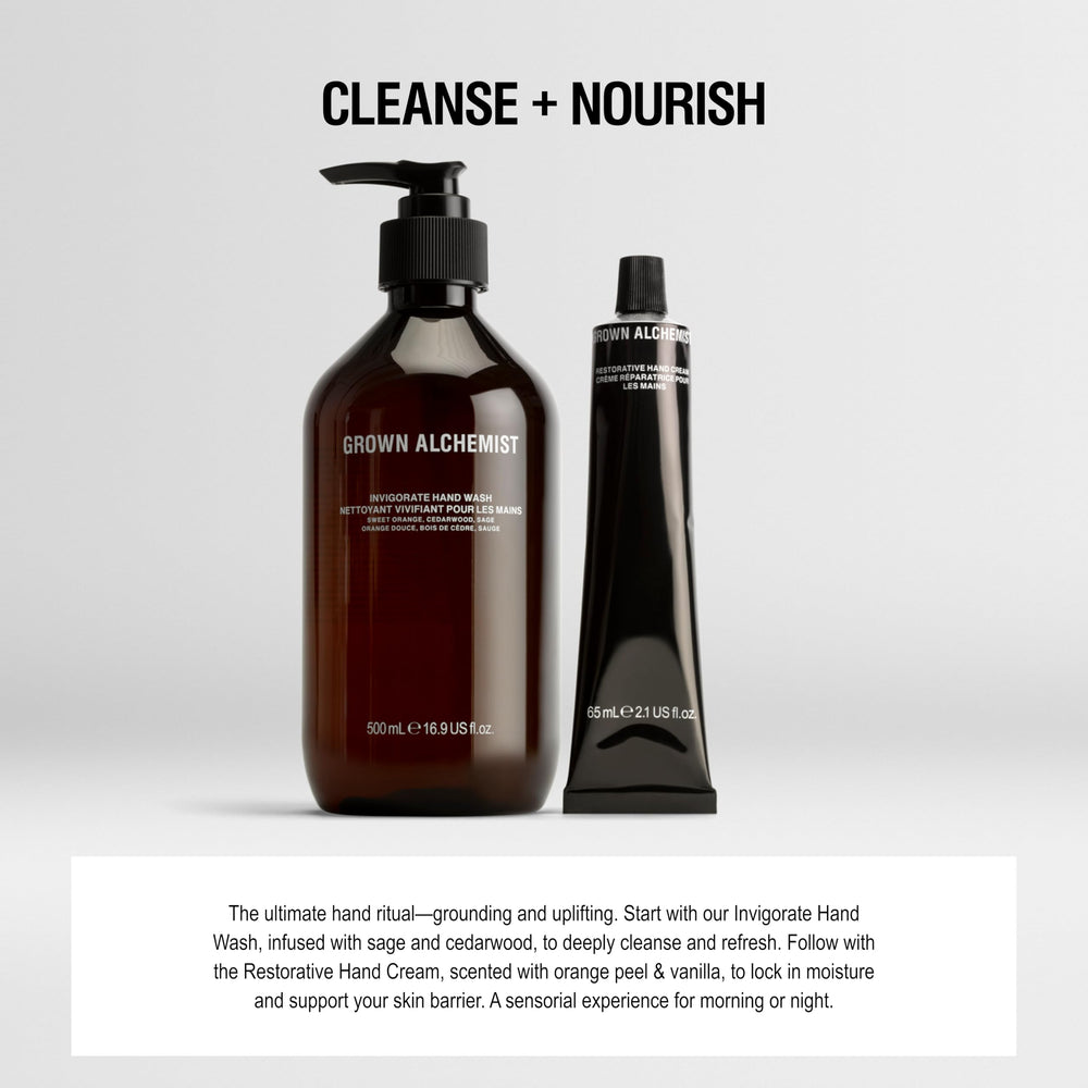 Botanical ingredients in Grown Alchemist hand cream for skin nourishment