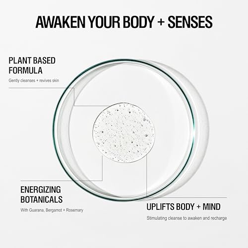 Grown Alchemist Energize Body Cleanser label close-up showing botanical ingredients.