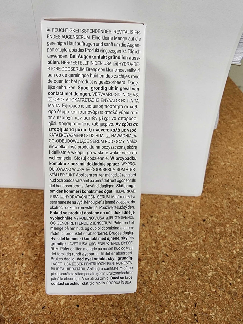 Packaging of Hydra-Restore Eye Serum by Grown Alchemist on a clean surface