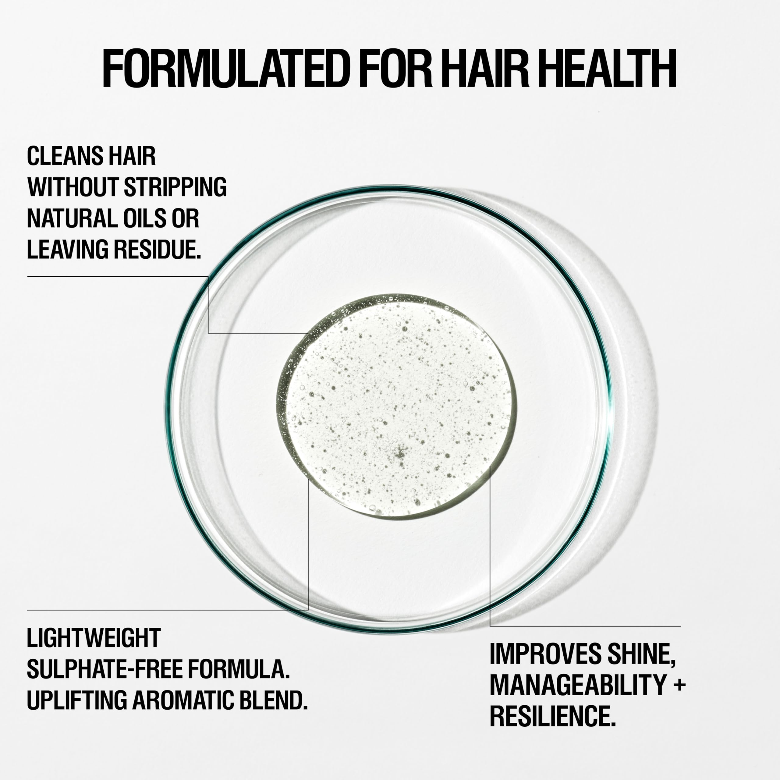 Plant-based, sulfate-free formula highlighting Hydroviton Betaine Panthenol