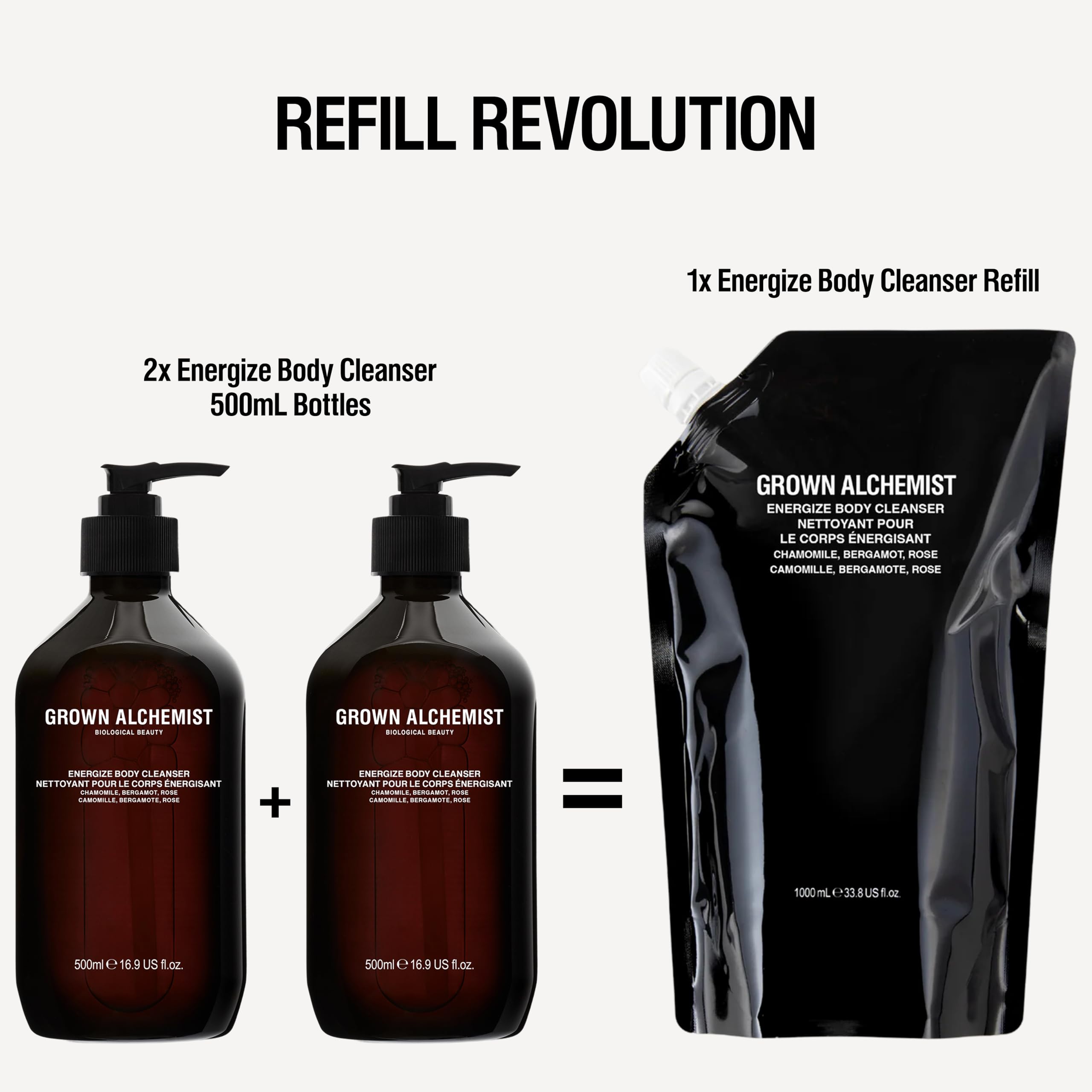 Grown Alchemist Invigorate Hand Wash Refill showing lather texture and moisturizing feel