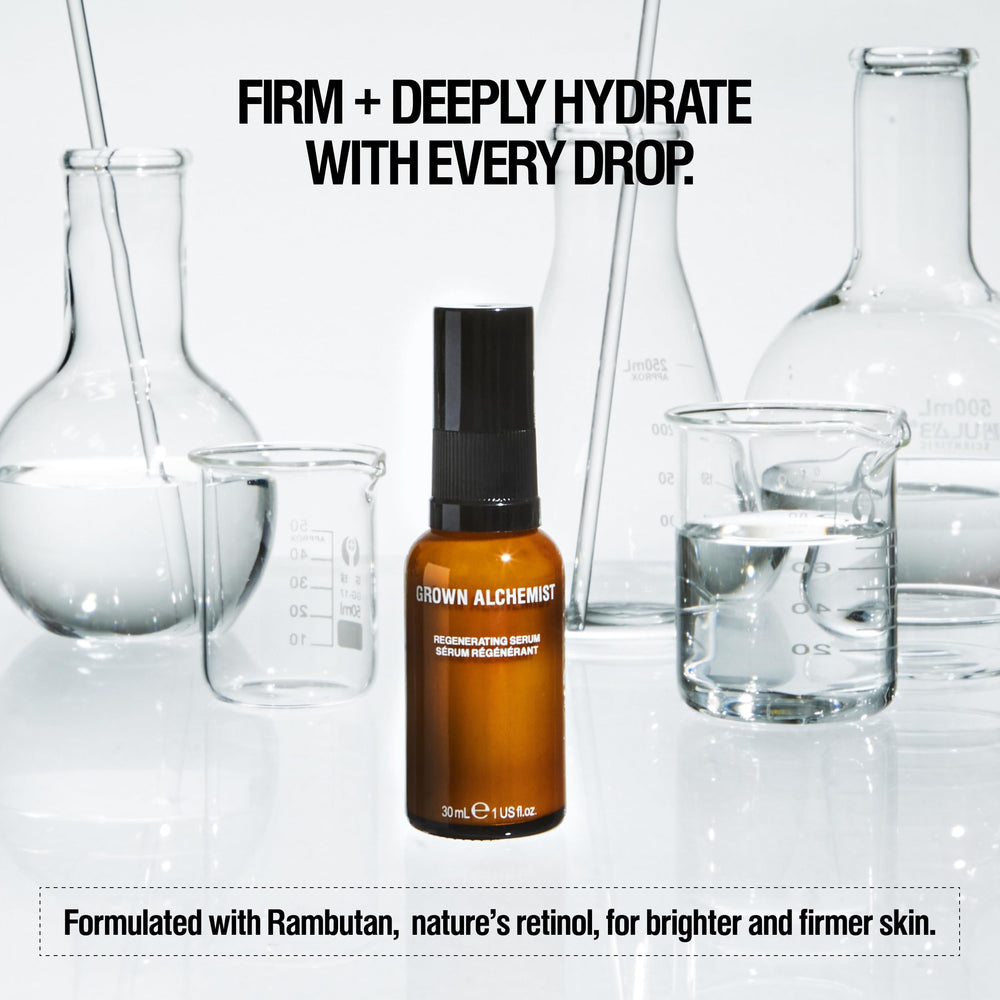 Grown Alchemist Regenerating Serum peptide-8 close-up for skin renewal benefits