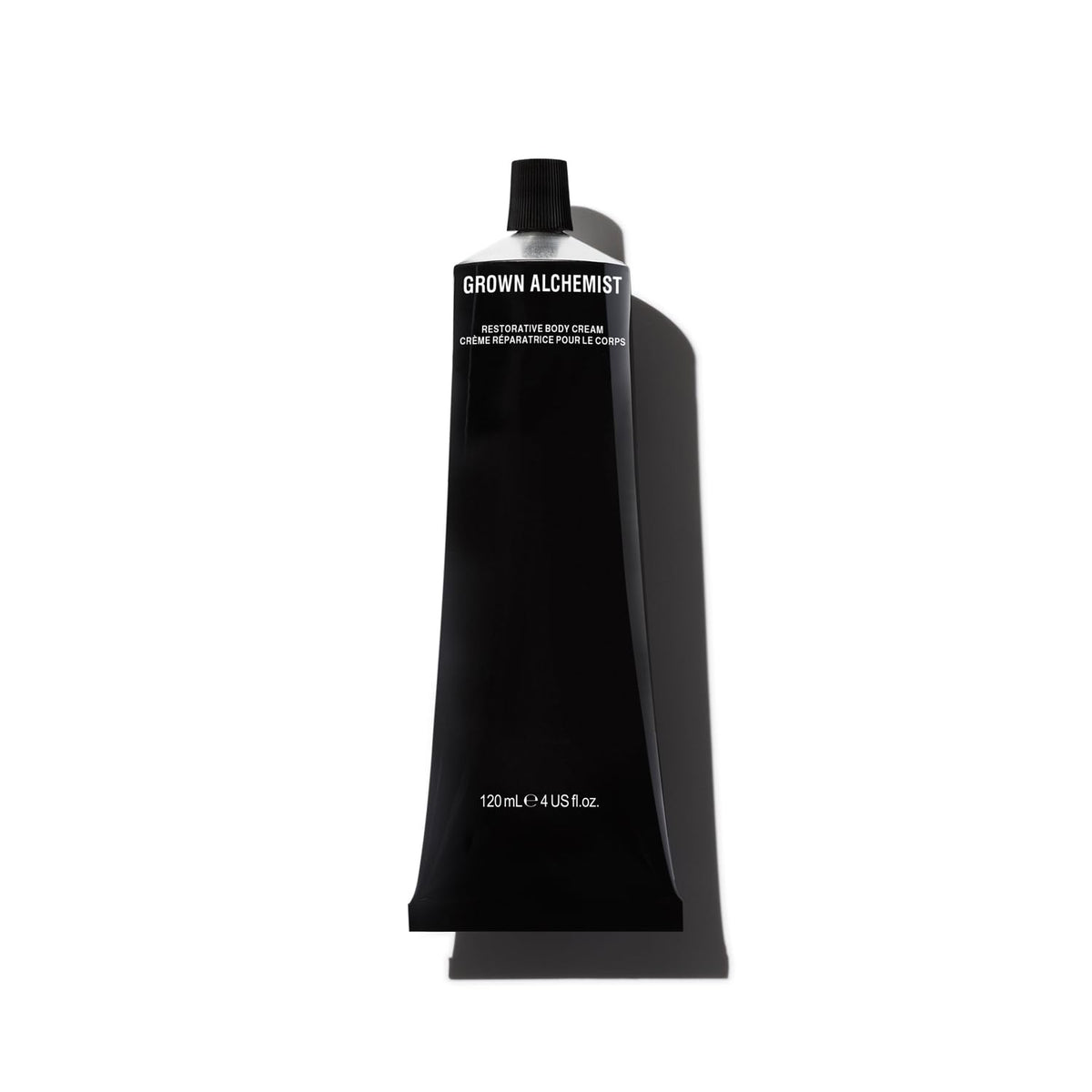 Grown Alchemist Restorative Body Cream bottle front for everyday hydration and premium care.