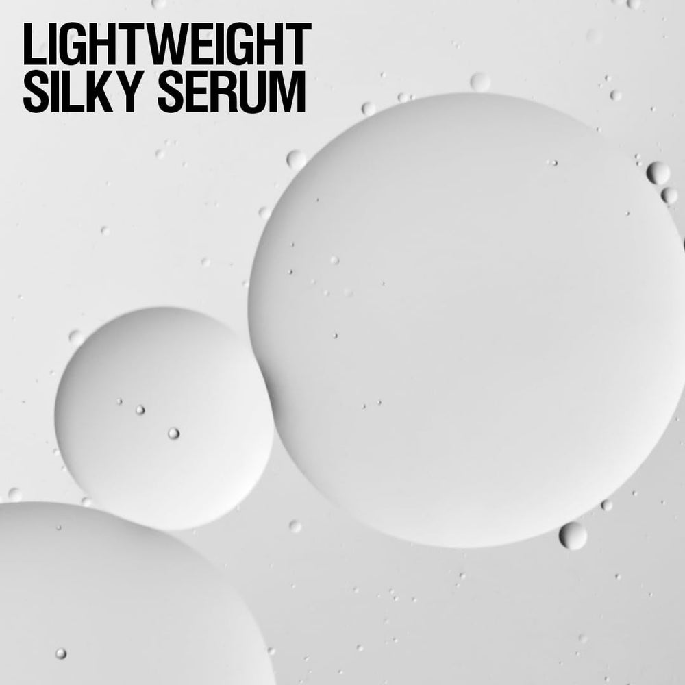 Serum on skin swatch demonstrates smoothing and moisture.
