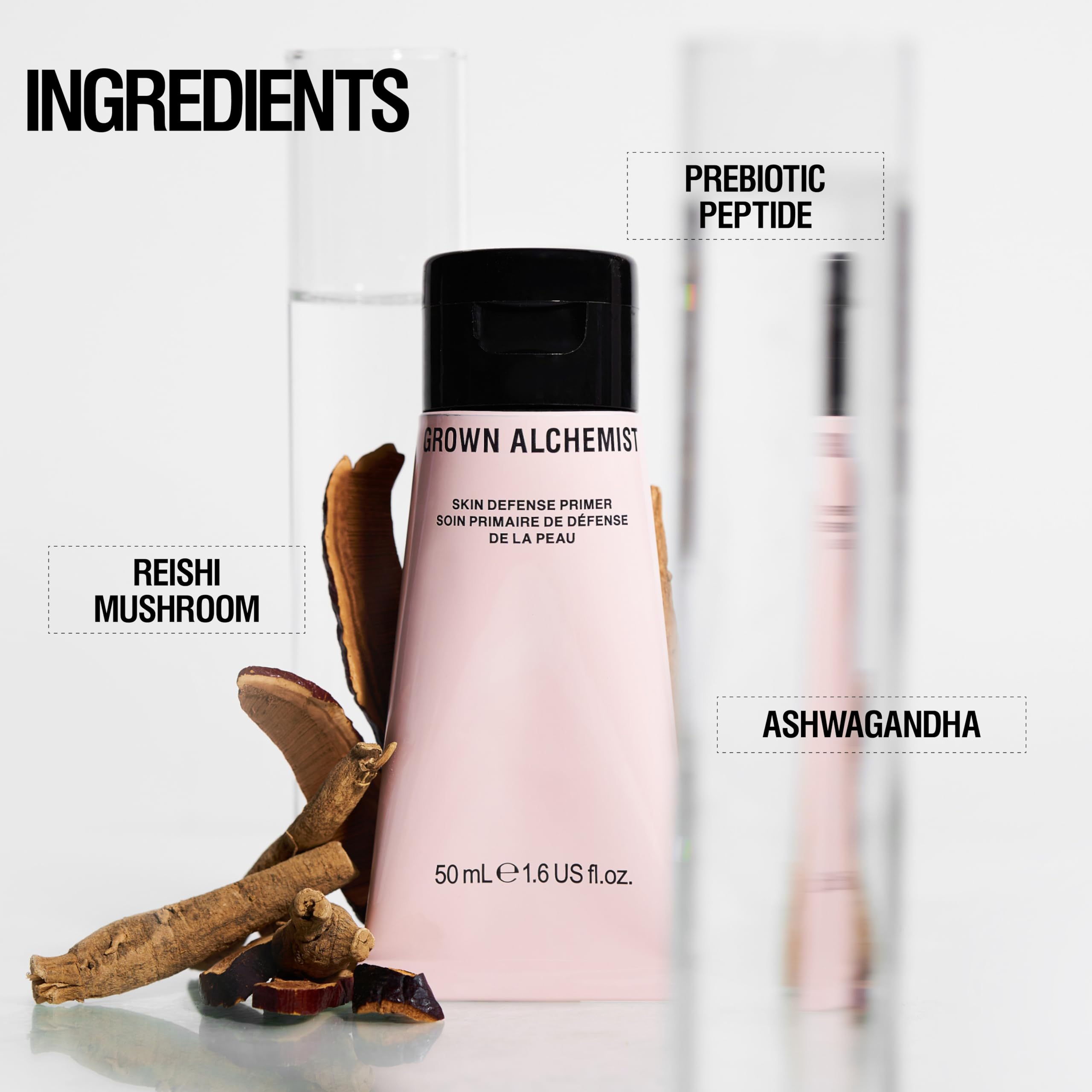 Grown Alchemist Skin Defense Primer hydrates with ashwagandha and reishi