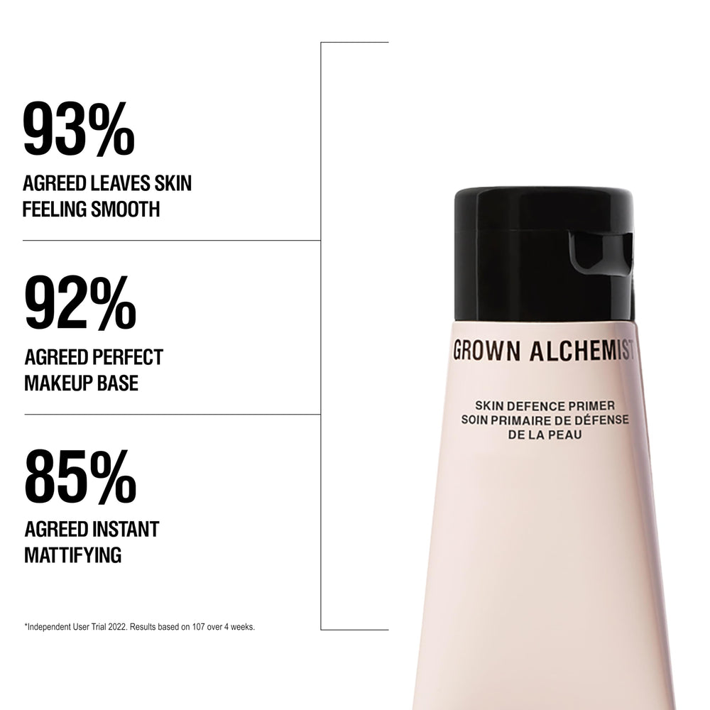 Grown Alchemist Skin Defense Primer pump dispense demonstrates easy application