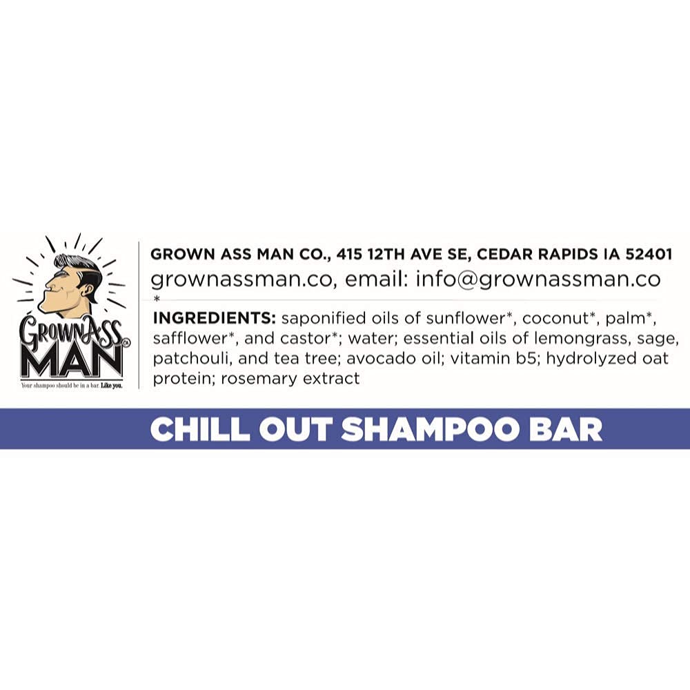 Grown Ass Man Co. solid shampoo bar with natural ingredients for daily cleanse