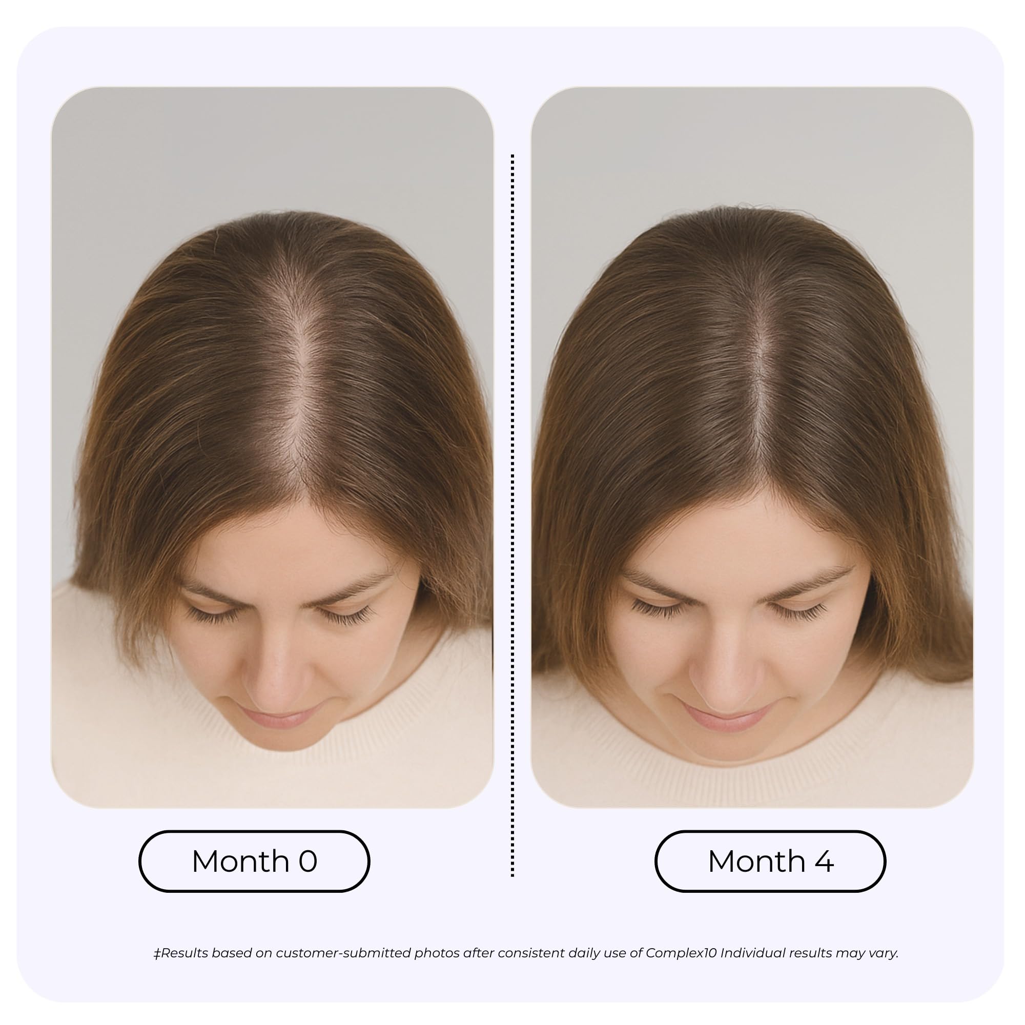 GROWPLEX Complex10 ingredients table shows biotin, collagen, and essential nutrients.