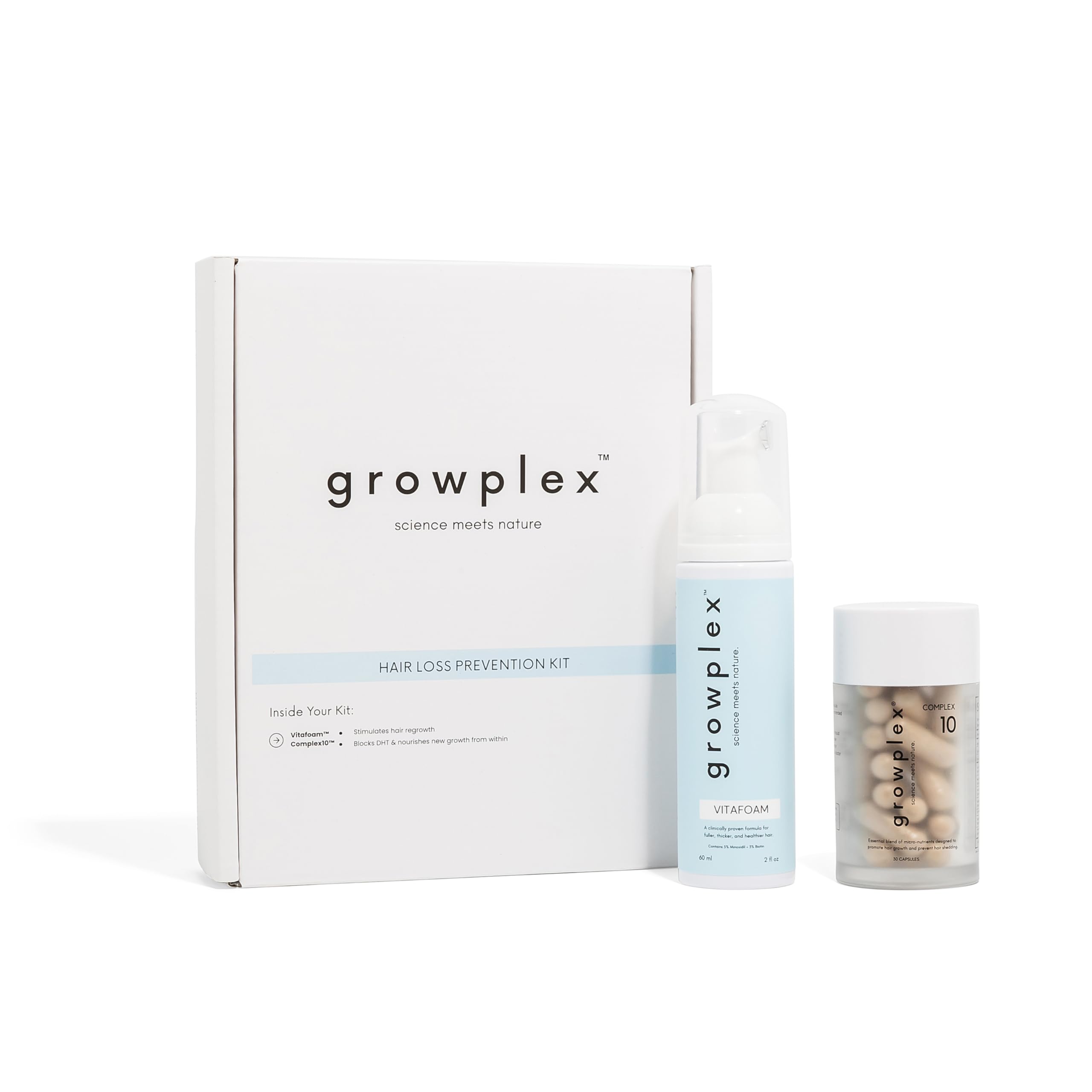 Growplex Vitafoam on the scalp delivers a refreshing, balanced feel.