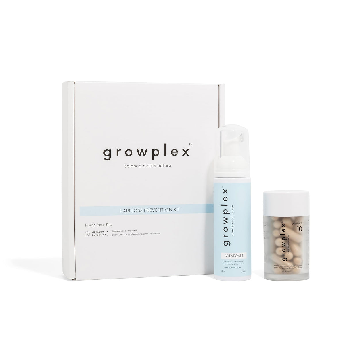 Growplex Vitafoam on the scalp delivers a refreshing, balanced feel.