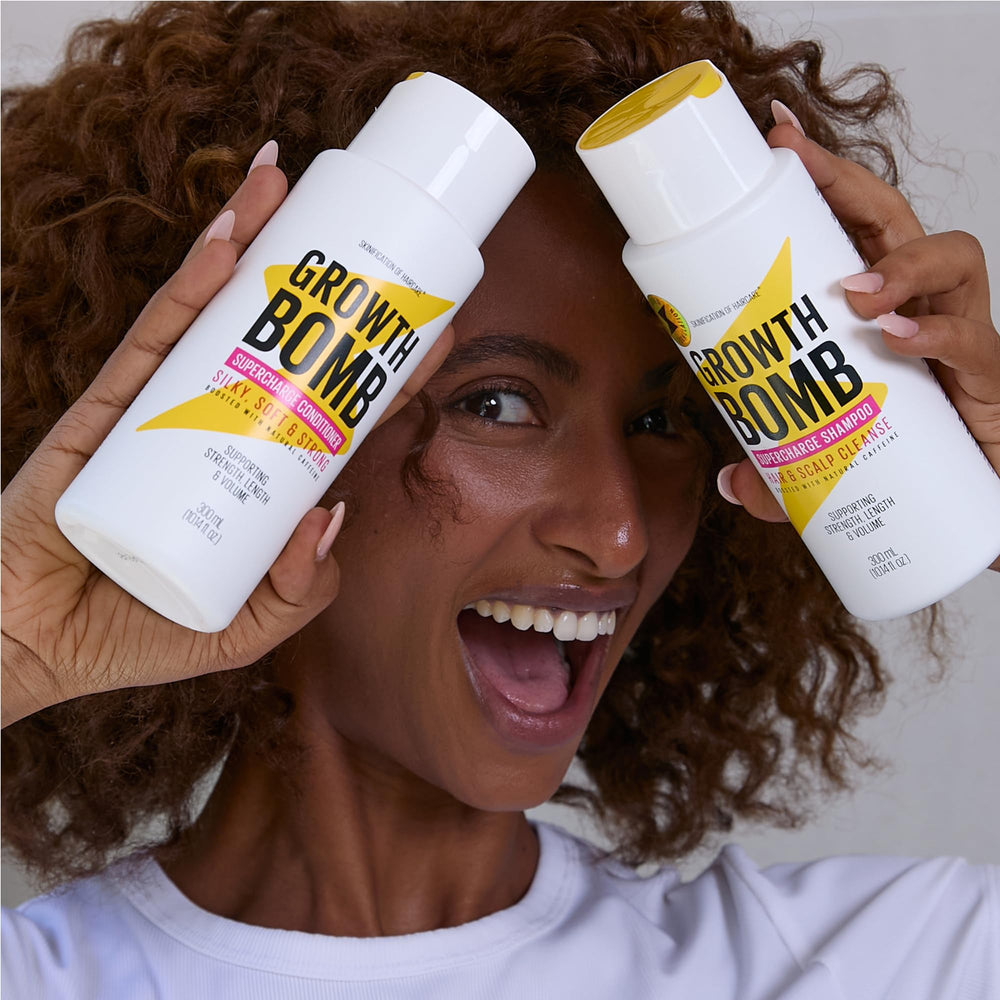 Growth Bomb Supercharge Conditioner pump top for easy dispensing