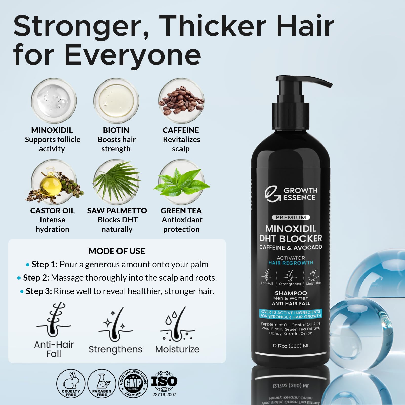 Growth Essence Twopack rich lather ready to cleanse