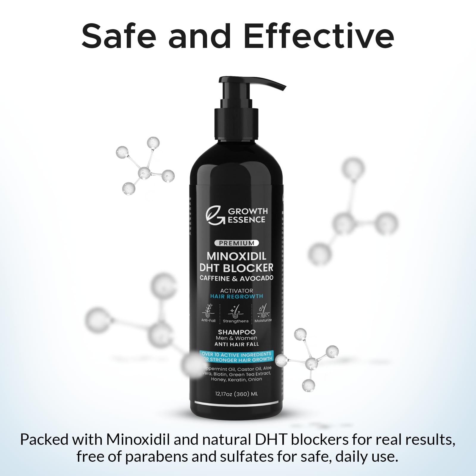 Growth Essence Twopack with saw palmetto highlighting natural DHT blocker