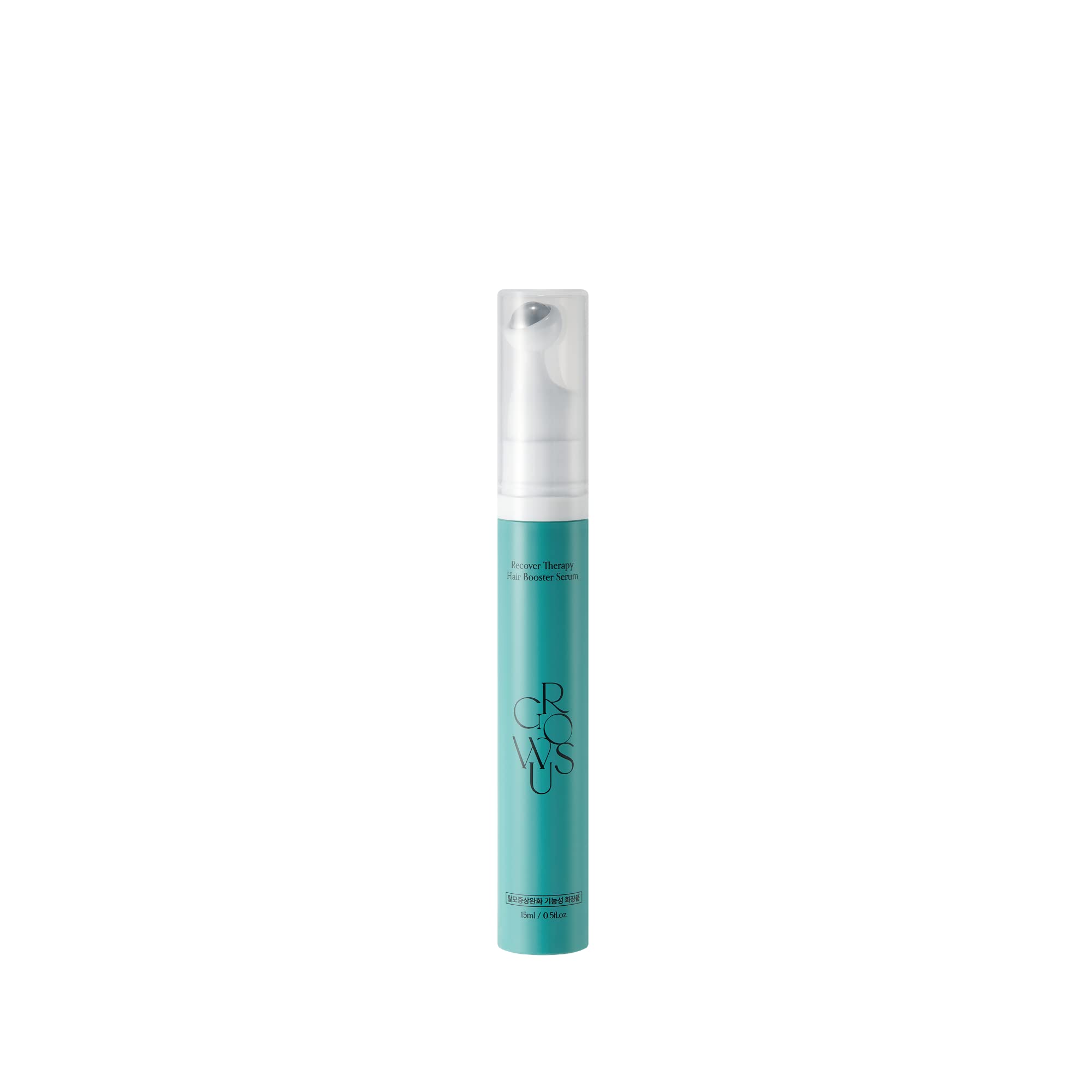 GROWUS Recover Therapy Booster Serum 15ml bottle targets the scalp for fuller-looking hair.