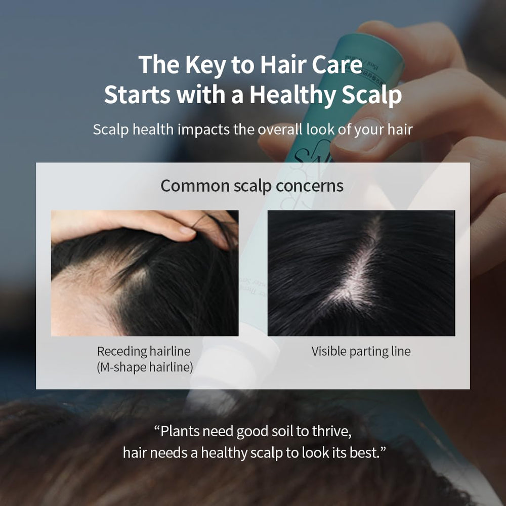 Label close-up highlighting the serum's key Sea Water and Biotin ingredients.
