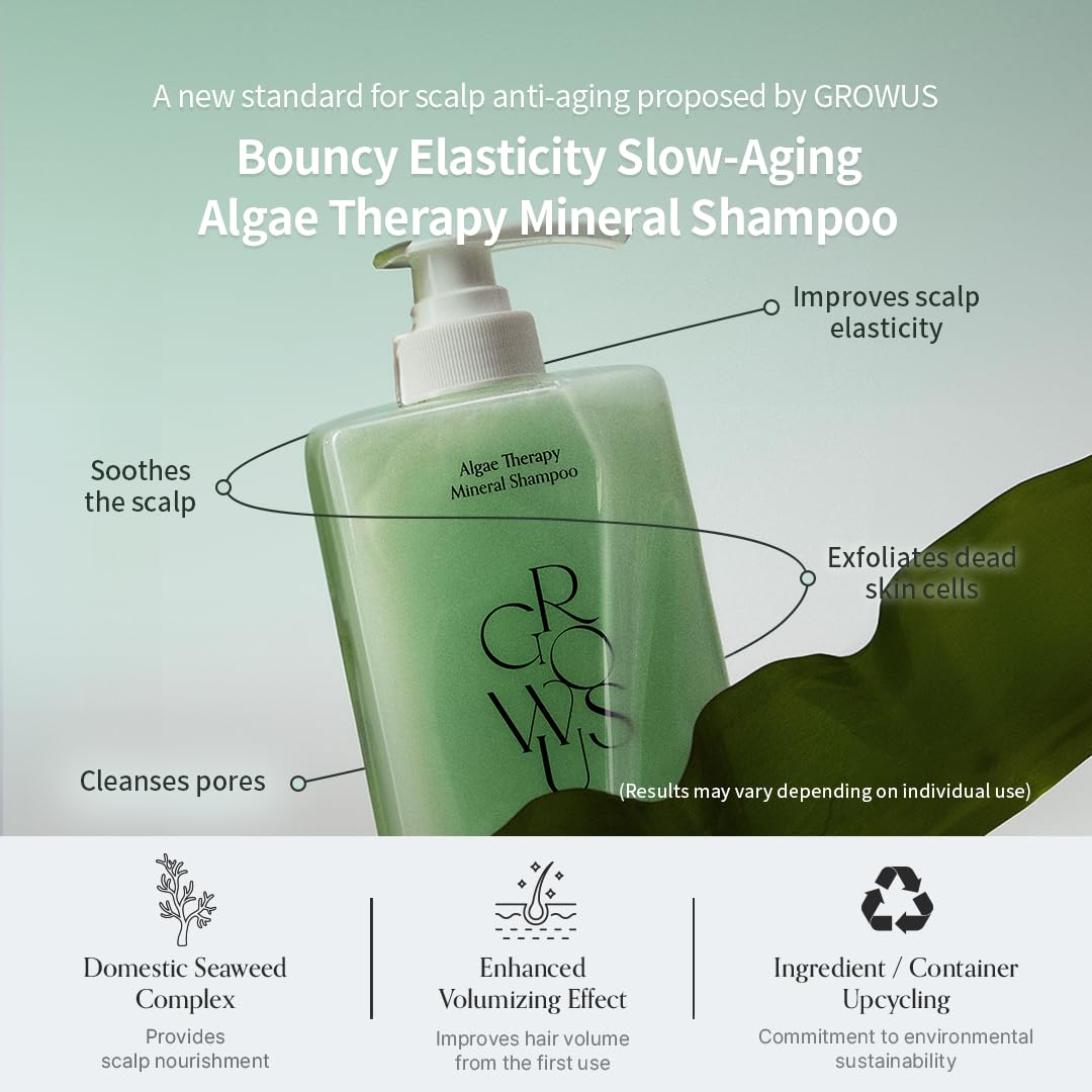 GROWUS Seaweed Complex ingredients highlight upcycled kelp for hydration.