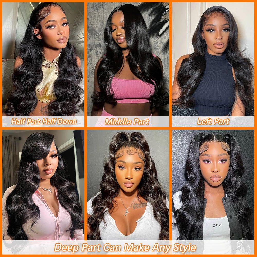 Groyfd 13x6 lace front supports versatile parting and styling options
