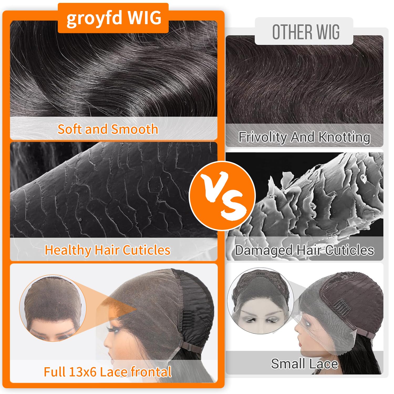 Groyfd wig can be bleached and dyed for customized looks