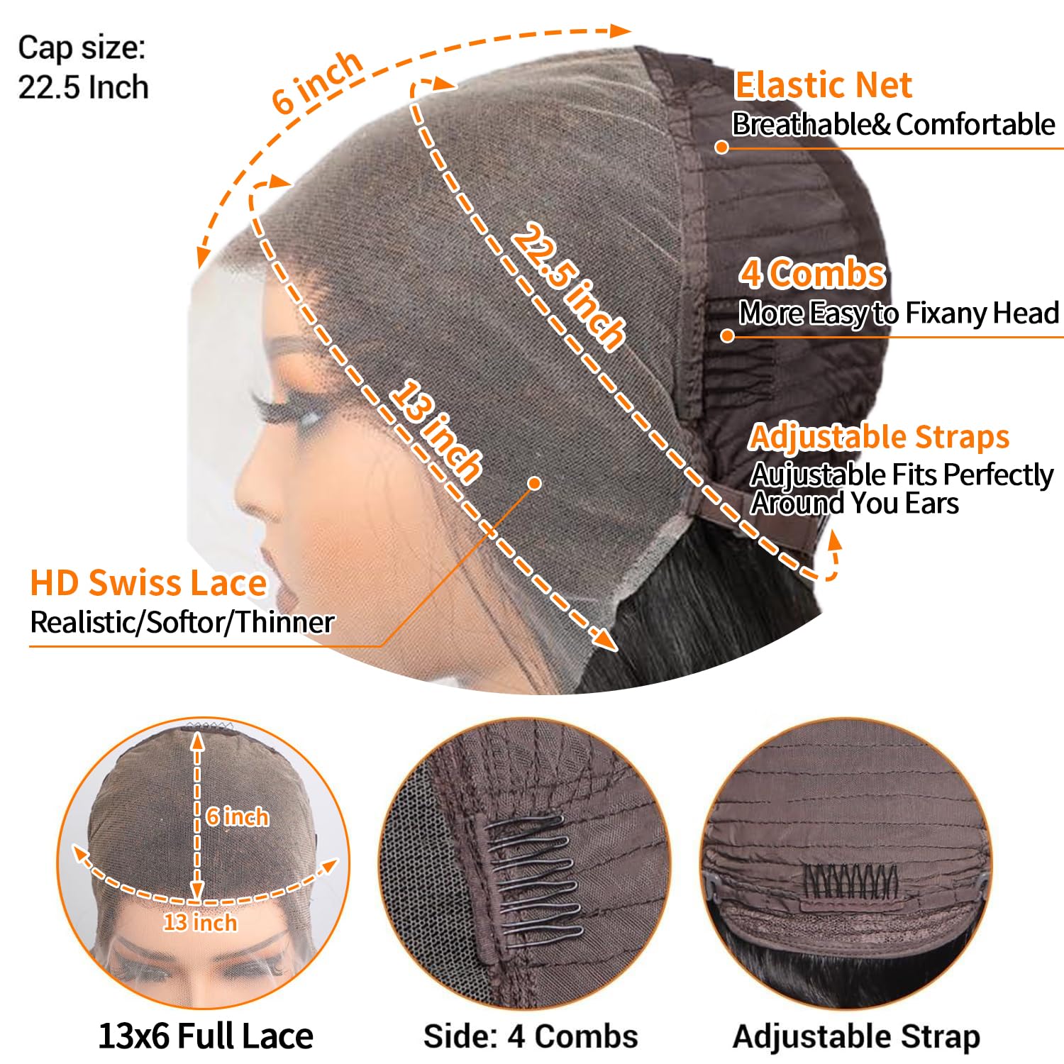 Groyfd glueless wig design provides secure, hassle-free wear