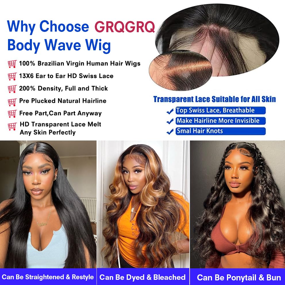 GRQGRQ glueless cap with adjustable straps for secure fit.