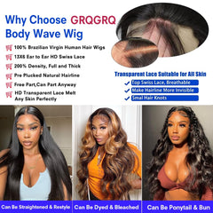 GRQGRQ glueless cap with adjustable straps for secure fit.