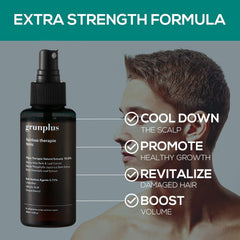 Grunplus Hair Growth Serum massaging into scalp to boost circulation