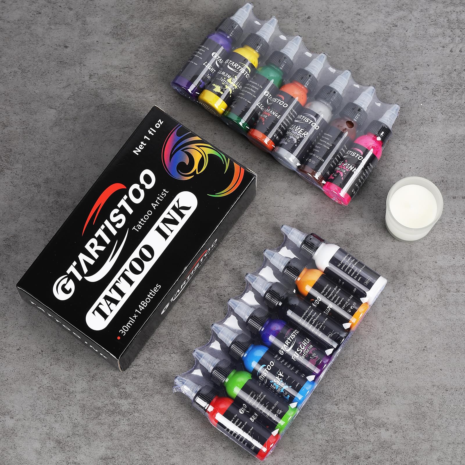 GTARTISTOO 30ml bottle close-up highlighting pigment depth and flow