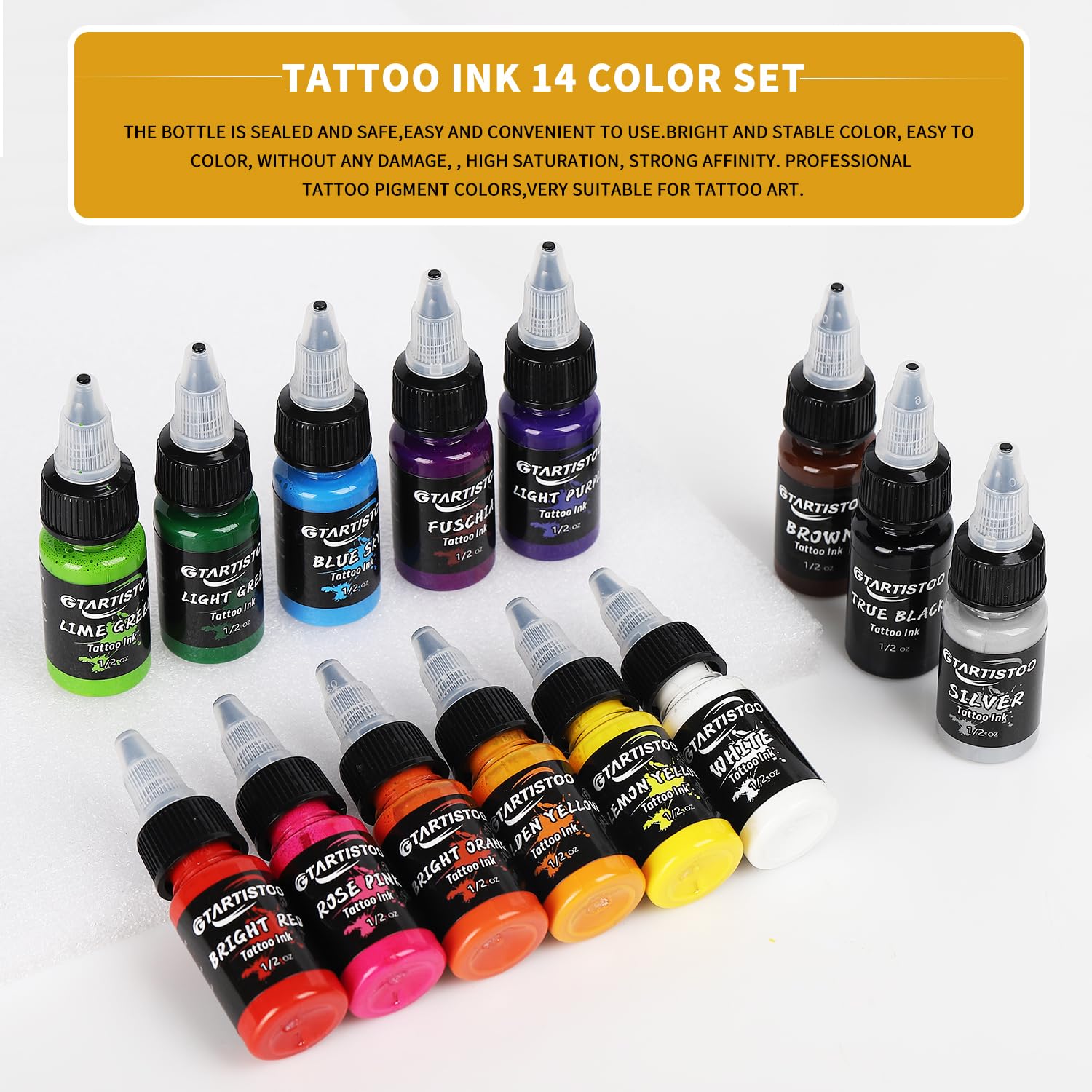 GTARTISTOO vegan-friendly inks delivering high pigment purity and bright hues.