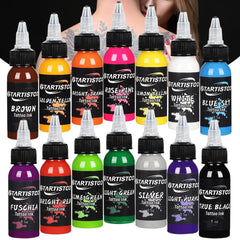 GTARTISTOO tattoo ink set with 14 colors and 30ml bottles for vibrant results