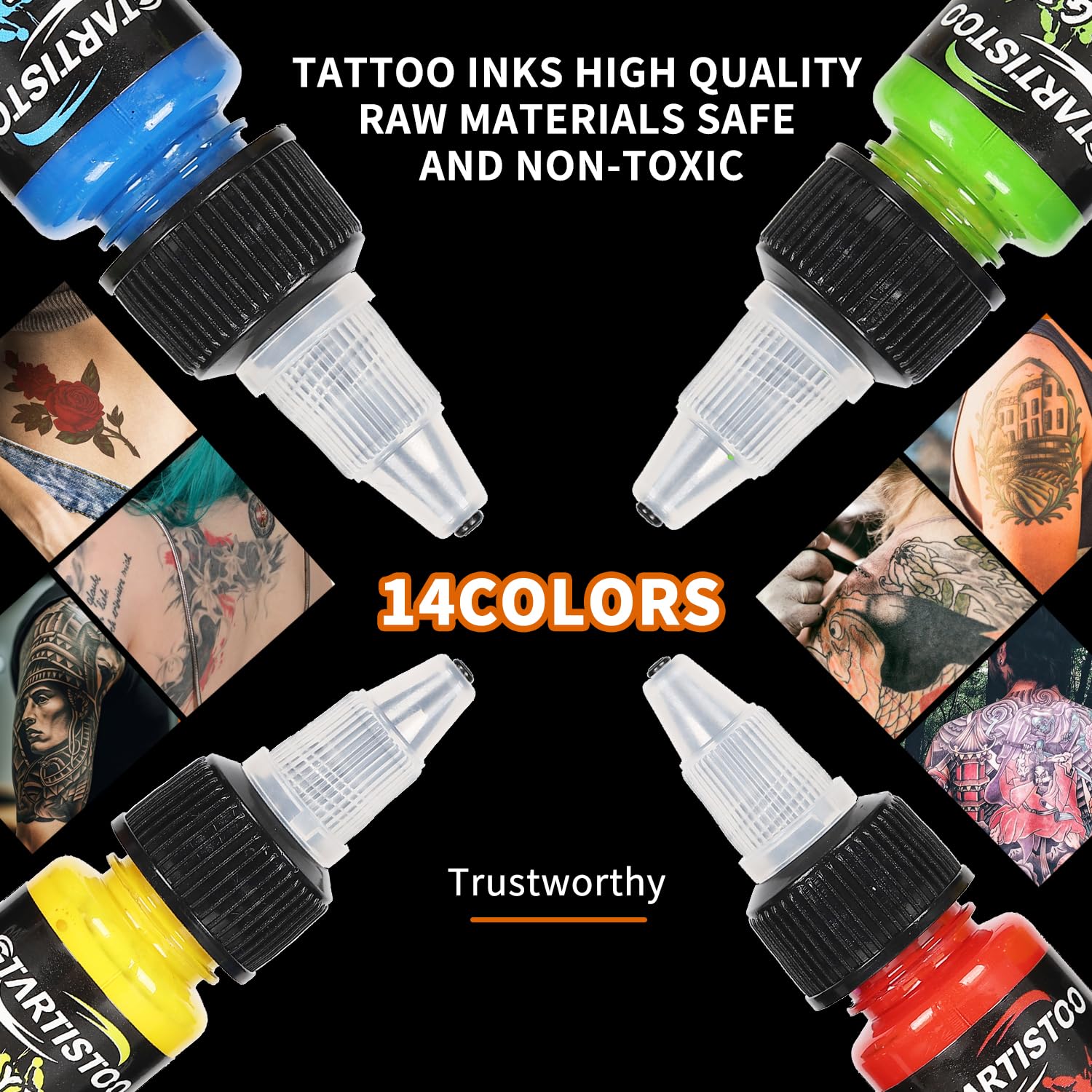 GTARTISTOO professional inks in PET packaging for easy storage and reuse.