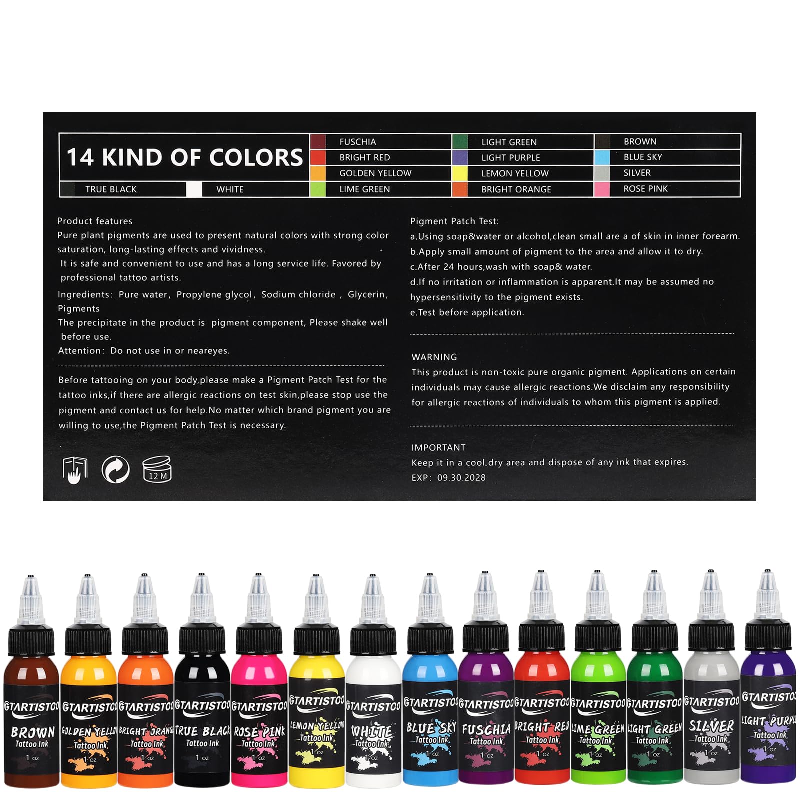 GTARTISTOO vegan-friendly pigment label indicating ethical studio choice