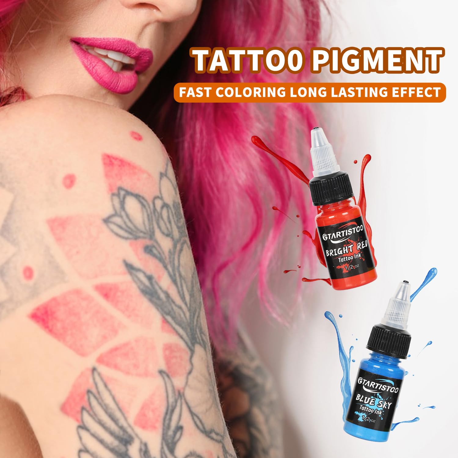 Vibrant GTARTISTOO pigments designed for smooth application and lasting color.