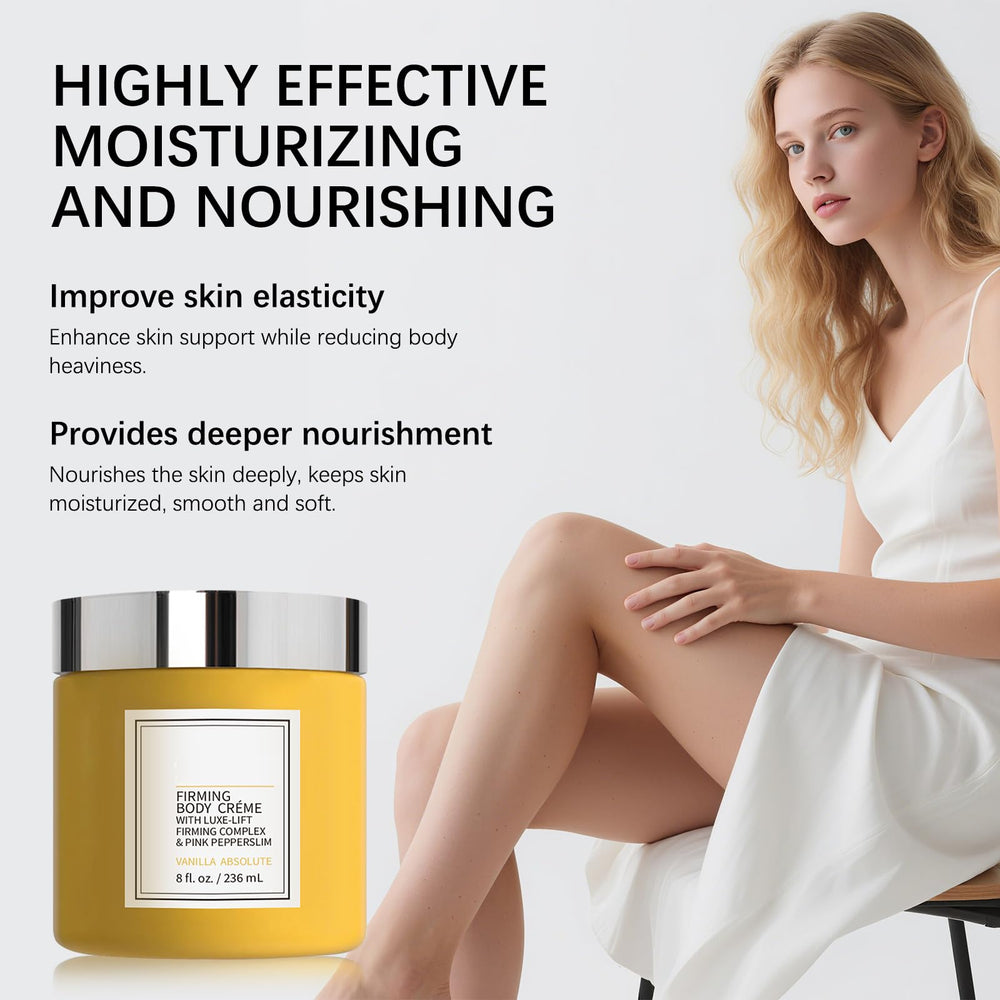 GTVOSY Champagne Lift Firming Body Creme applied to arms for a lifted look.