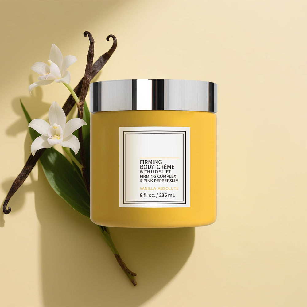 GTVOSY Champagne Lift Firming Body Creme texture spread on skin demonstrates quick absorption.