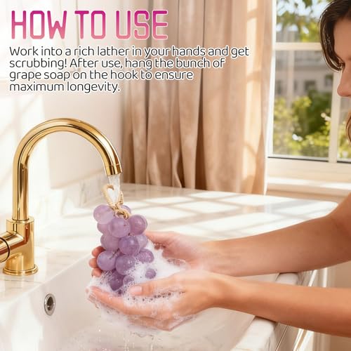 Gtyuoo soap on a rope in a tidy bathroom setting
