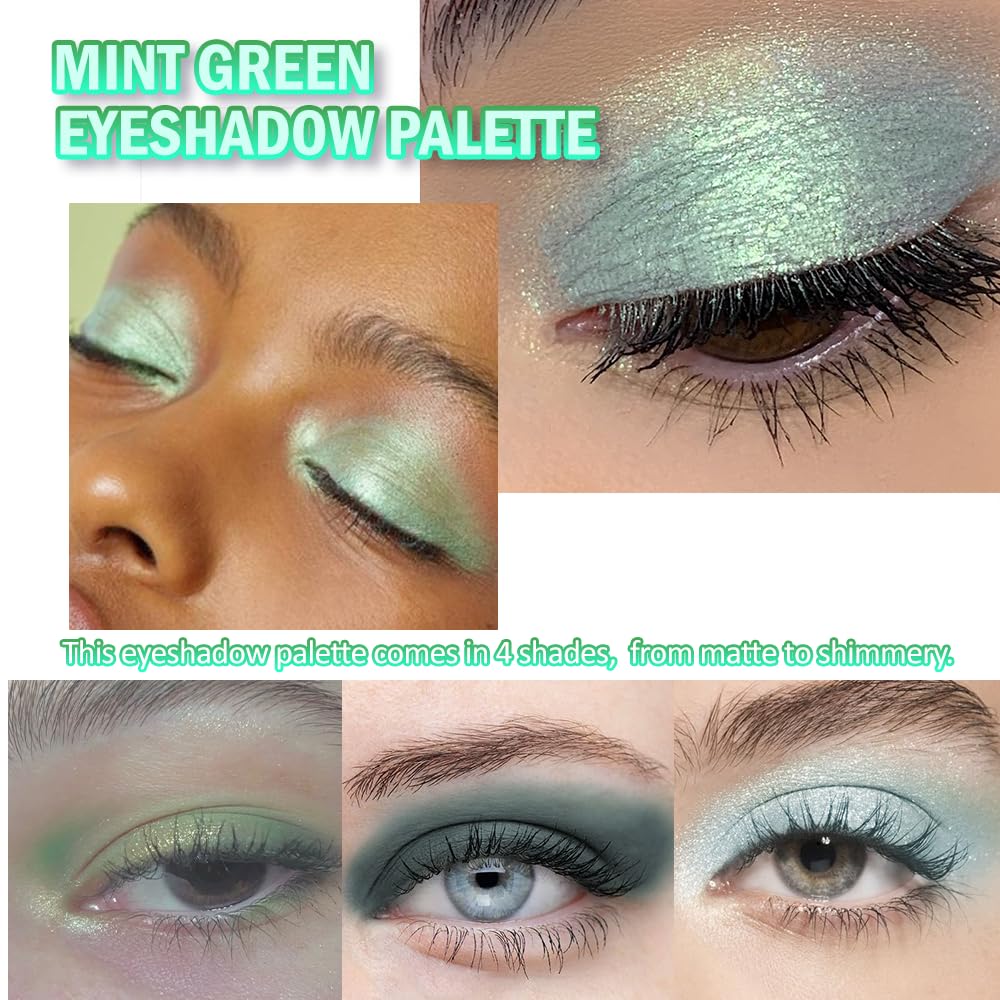 Guantian matte green eye shadow palette for versatile day-to-night looks.