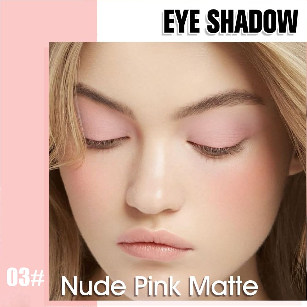 GUANTIAN Nude Pink Eyeshadow swatches reveal creamy texture and vivid payoff.