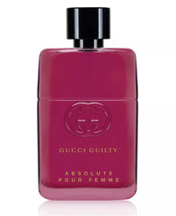 Gucci Guilty Absolute Pour Femme bottle reveals a chypre-fruity scent ideal for daily wear.