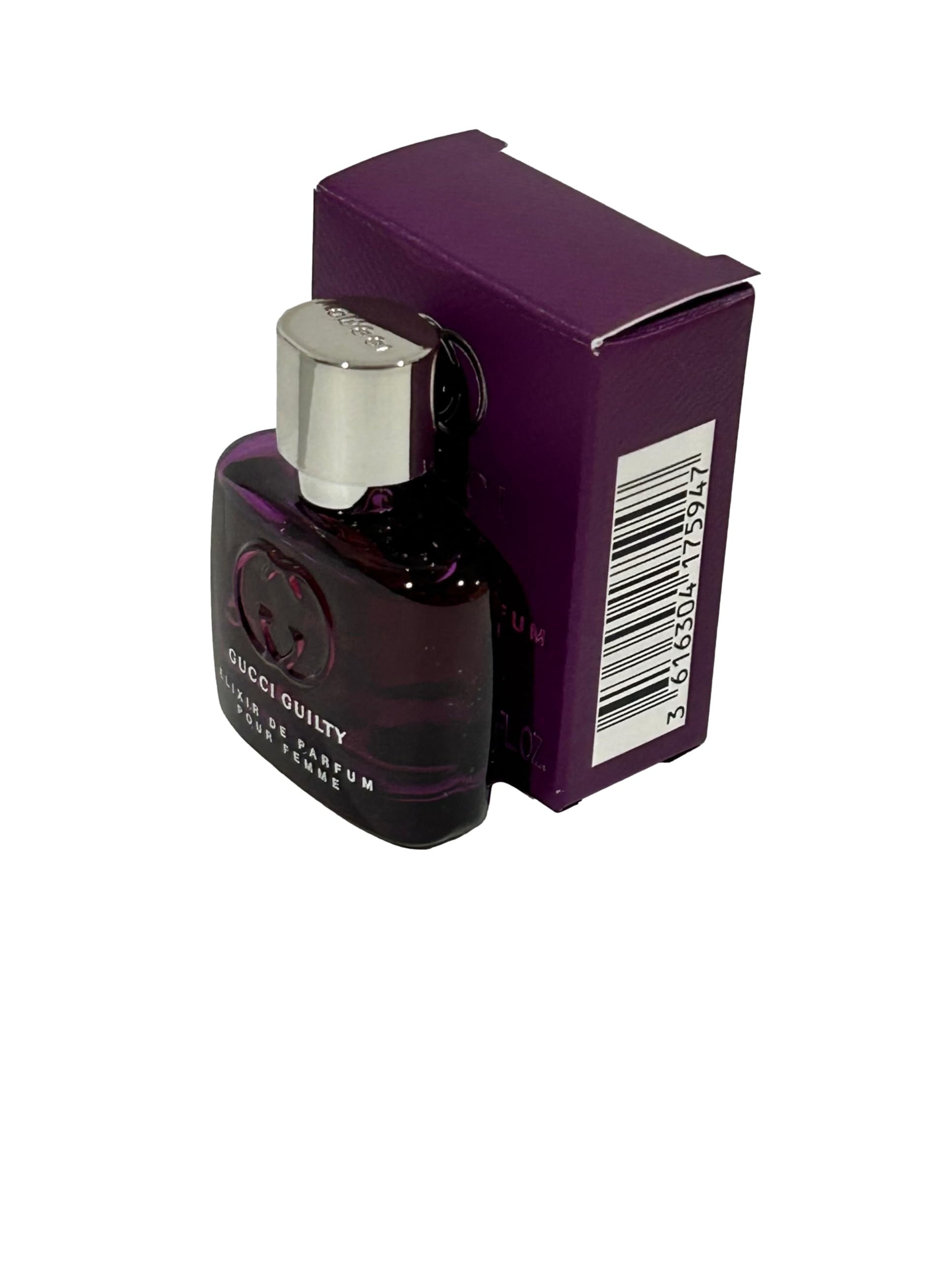 Gucci Guilty Elixir mini bottle with dabber supports lasting impression.