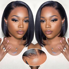 GUDOZO 9x6 bob wig with glueless front lace for quick, natural-looking daily wear.