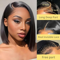 GUDOZO pre-plucked Brazilian hair wig offers soft texture and a realistic hairline.