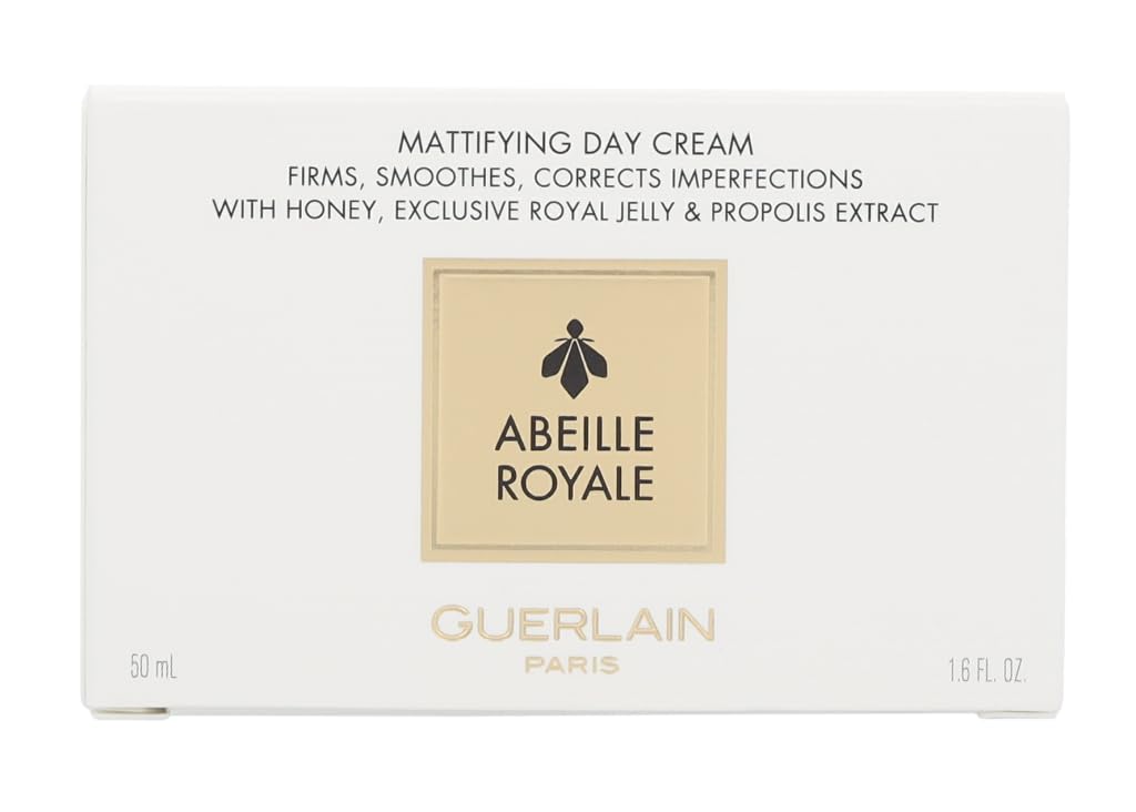 Guerlain Abeille Royale Day Cream application on cheek for a smooth, radiant look.