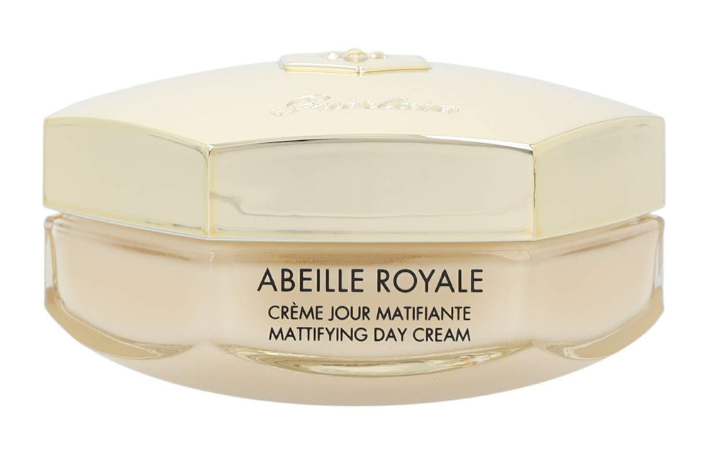Guerlain Abeille Royale Day Cream texture close-up highlighting rich, hydrating formula.