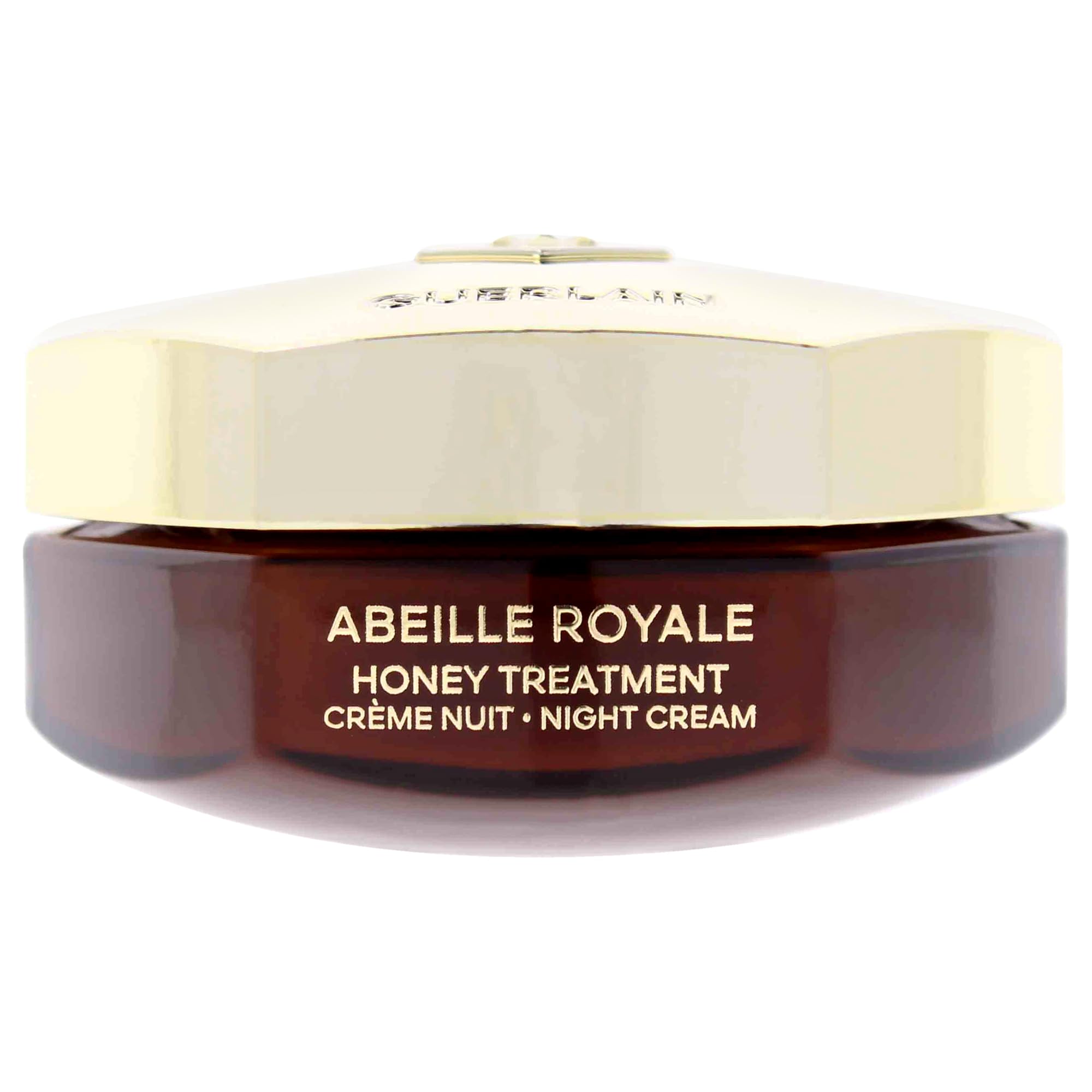 Balm-like texture close-up of Guerlain Abeille Royale Night Cream for smooth absorption.