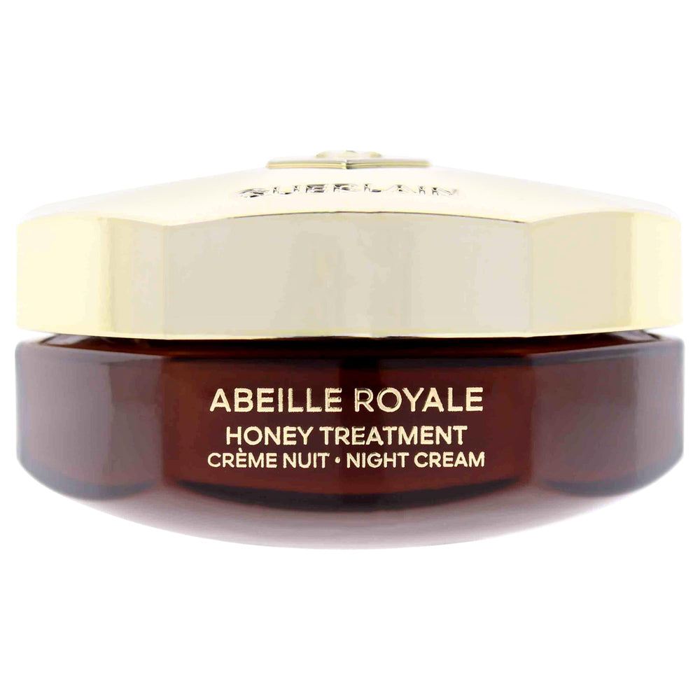 Balm-like texture close-up of Guerlain Abeille Royale Night Cream for smooth absorption.